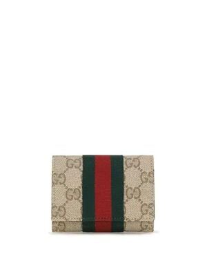 Gucci Gg Wallet With Web Detail - Natural