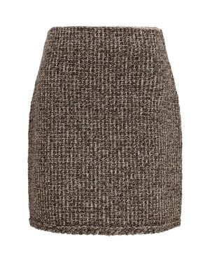 Fabiana Filippi Tweed Mini Skirt Ebano - Brown