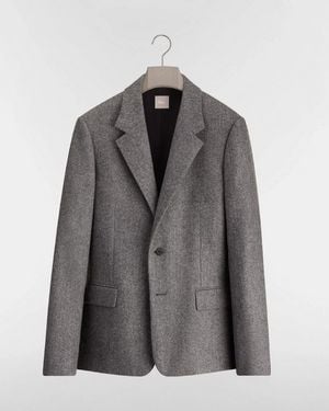 Dior Virgin Wool Mono Breasted Blazer Jacket - Grey