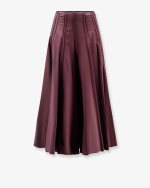 Alysi Flared Cotton Skirt - Purple