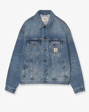 Carhartt Denim Jacket With Distressed Effect - Blue
