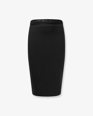 Elisabetta Franchi Essentials Skirt With Monogram - Black