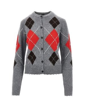 Pinko Wool And Cashmere Knitted Cardigan - Red