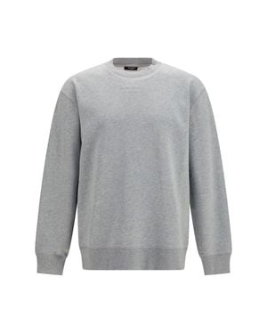 Balmain Embroidered Logo Crewneck Sweatshirt - Grey