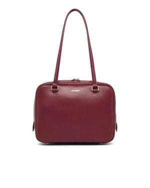 Jil Sander Medium 'Vision' Leather Bag - Red