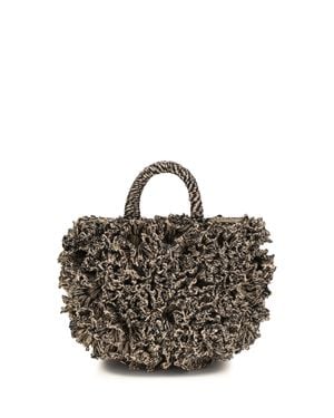 IBELIV Coral Raffia Handbag Tiga - Natural