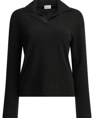Semler Cashmere Polo Jumper - Black