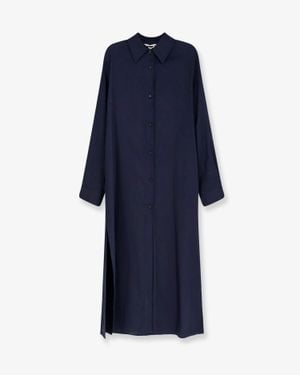 Hevò Arigliano Linen And Viscose Chemisier Dress - Blue