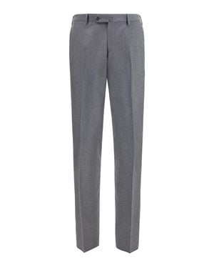 Germano Tailored Virgin Wool Pants - Gray