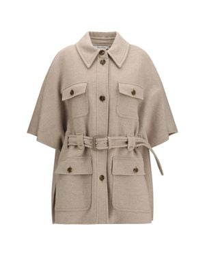 Max Mara Nettare Cashmere Cape Roccia - Natural