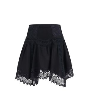 Charo Ruiz Skirt Taléa Sangallo Lace - Black