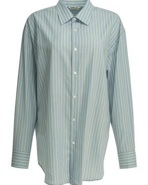 AURALEE Super Fine Wool Shirt Light - Blue