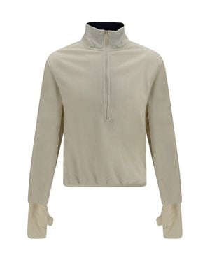 Entire studios Shell Fleece Zip Jacket Cream - White