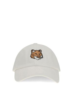 Maison Kitsuné Baseball Cap Natural Fox - White