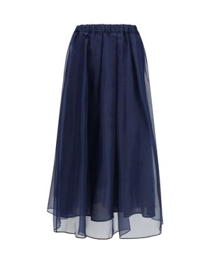 Weekend by Maxmara Skirt Visino Organza - Blue