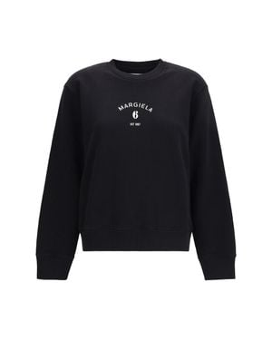 MM6 by Maison Margiela Crewneck Sweatshirt Cotton - Black
