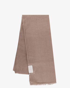 Brunello Cucinelli Cashmere And Silk Blend Scarf - Brown