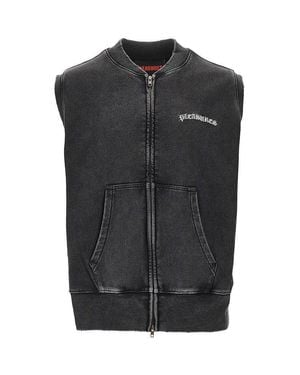 Pleasures Neural Zip Vest Faded - Black