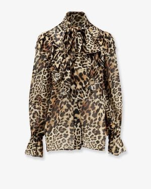 ACTUALEE Shirt With Print Leopard - White