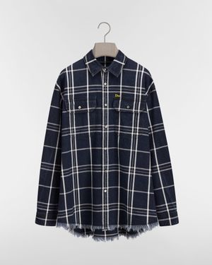 Dior Overshirt Denim Jacket Check - Blue