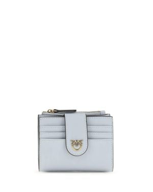 Pinko Wallet Light Calf Leather - White