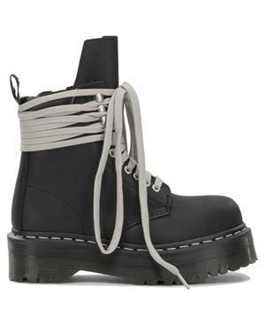 Rick Owens X Dr. Martens Quad Sole Steel Zip-Up Boots - Black