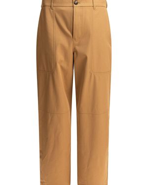 Loewe Cotton And Silk Cargo Trousers - Natural