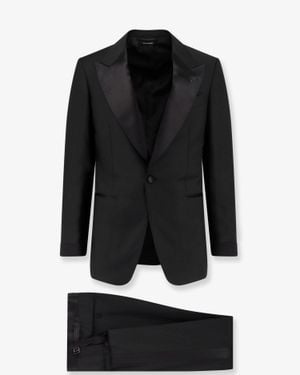 Tom Ford Tuxedo Jacket Shelton Stretch Wool - Black
