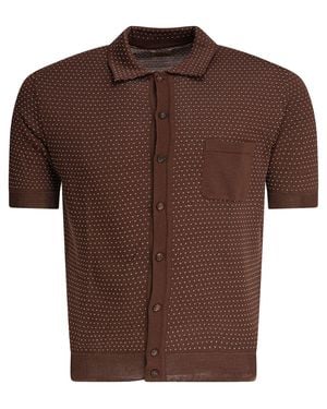 Rakku Juneau Cotton Shirt - Brown