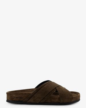 Tom Ford Sandals Suede - Brown