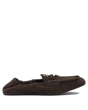 Miu Miu Ruches Loafers - White