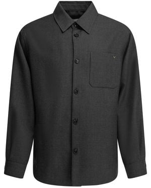 Valentino Vlogo Overshirt Jacket - Black