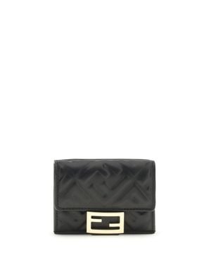 Fendi Leather Wallet - Grey