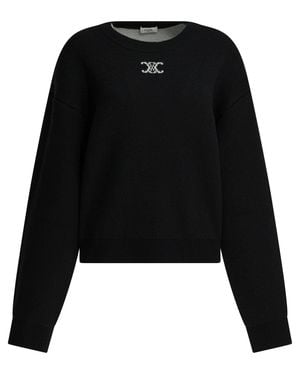 Celine Crewneck Cashmere Knitwear - Black
