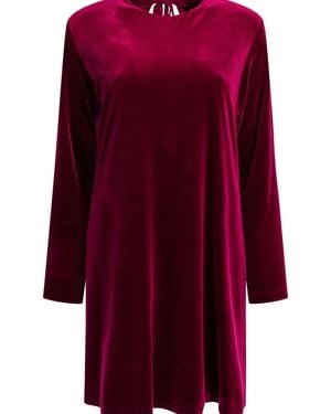 Semler Short Velvet Dress Dresses Bordeaux - Red