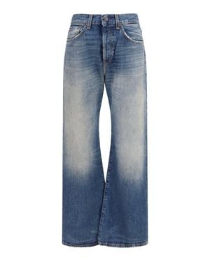 Acne Studios 2021F Wide-Leg Jeans Mid - Blue