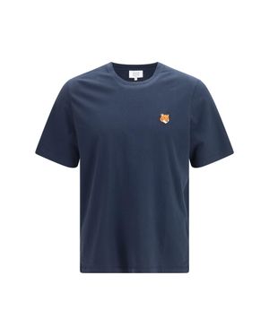 Maison Kitsuné T-Shirt Fox Head - Blue