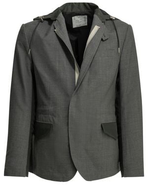 Sacai X Nylon Blazer - Black