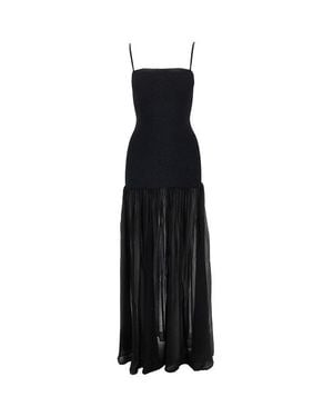 Hunza G 'Hybrid' Long Dress - Black
