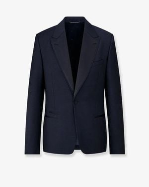 Dior Wool And Mohair Blazer Jacket - Blue