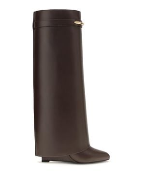 Givenchy Leather Shark Boots - Brown