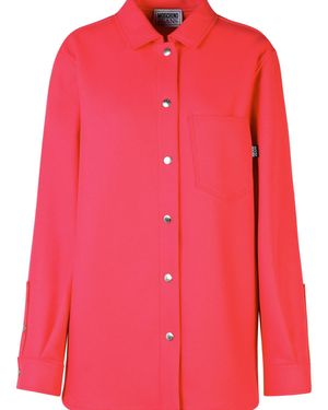 Moschino Oversized Wool Blend Shirt Fuchsia - Pink