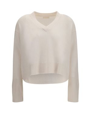 Verybusy Cashmere V-Neck Jumper Lily - White
