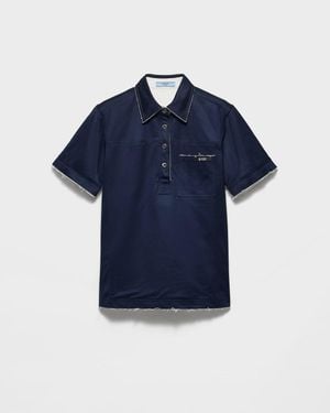 Prada Short Sleeves Polo Shirt - Blue