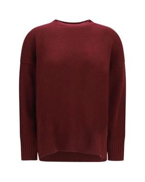 Allude Cashmere Crewneck Jumper - Red