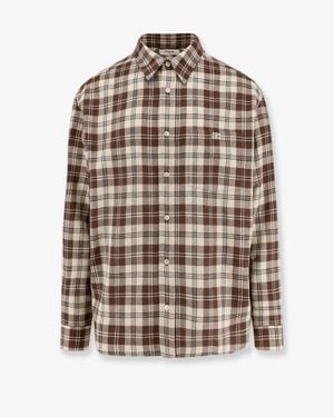 Celine Madras Wool Shirt - White