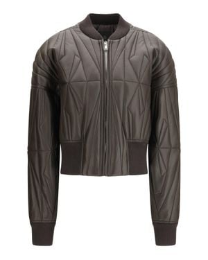 Moncler Rick Owens Geocamo Leather Jacket + Rick Owens - Black