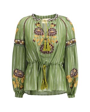 Valentino Lurex Silk Shirt - Green