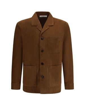 Umit Benan Suede Jacket Santiago - Brown
