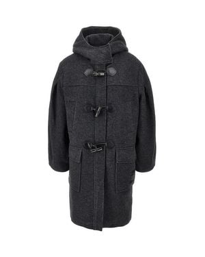 Ganni Wool-Blend Coat - Black